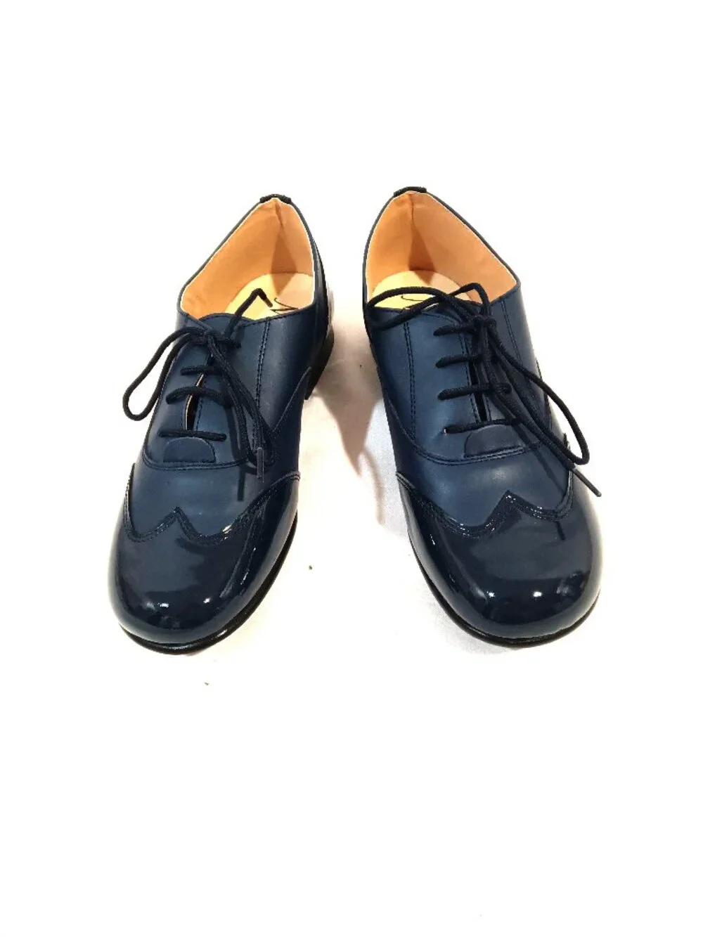 Manelli Boys Shoes New Dressy Oxford Lace Up Navy Blue Color